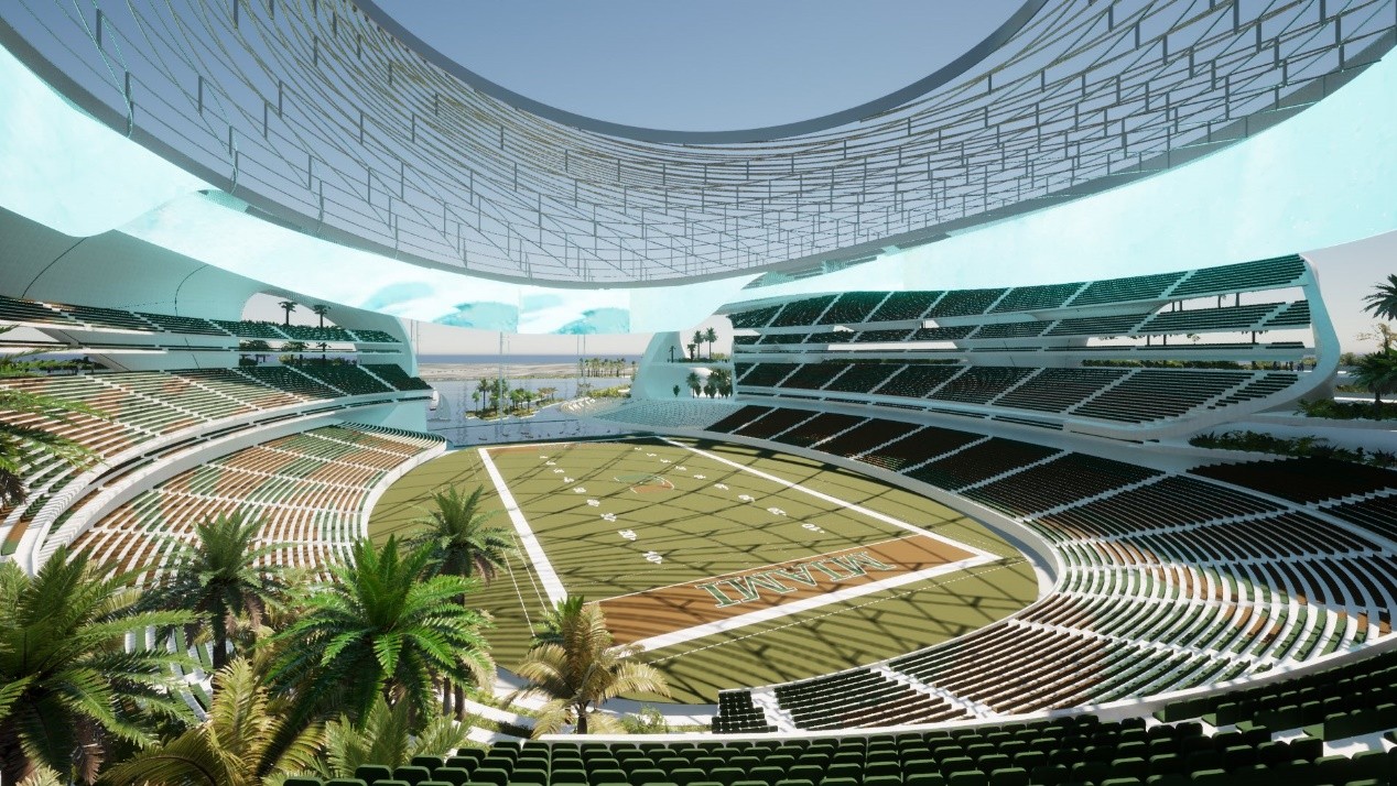 Rendering of UM football stadium